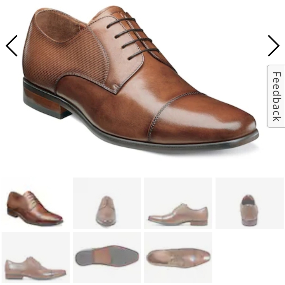 Men's Cognac Brown Dress Shoes